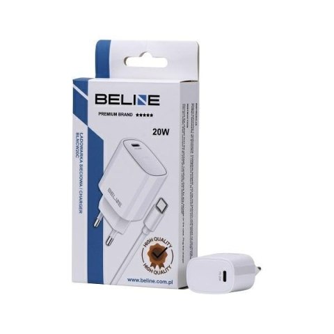 Beline Ład. siec. 1x USB-C 20W + kabelUSB-C biała /white PD 3.0 BLNCW20C