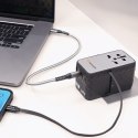 Verbatim Adapter podróżny EU/UK/US GaN USB-A/3xUSB-C PD 85W CNT-02 czarny/black 32127