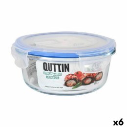 Hermetyczne pudełko na lunch Quttin Okrągła 650 ml ø 15,5 x 7,1 cm (6 Sztuk)