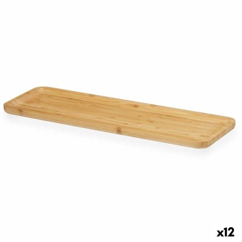 Tacka do przekąsek Brązowy Bambus 46 x 1,6 x 15 cm Przekąska (12 Sztuk)