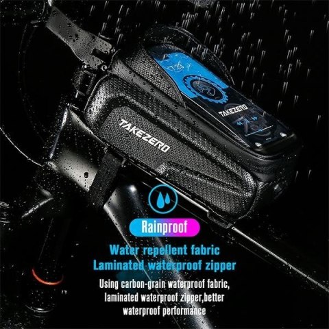 Etui/uchwyt rowerowy TAKEZEROTZ01 sakwa na ramę czarny/black
