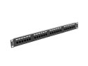 Patch Panel 24 Port 1U Kat.6 czarny