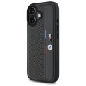 BMW BMHCP16S23PUPVA iPhone 16 6.1" antracyt/anthracite hardcase M Perforated Tricolor Detail Line