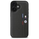 BMW BMHCP16S23PUPVA iPhone 16 6.1" antracyt/anthracite hardcase M Perforated Tricolor Detail Line