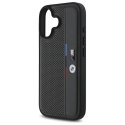 BMW BMHCP16S23PUPVA iPhone 16 6.1" antracyt/anthracite hardcase M Perforated Tricolor Detail Line