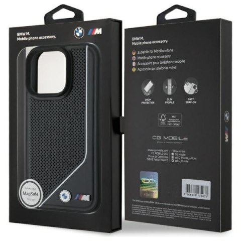 BMW BMHMP16L23PUCPK iPhone 16 Pro6.3" czarny/black hardcase M Perforated Twisted Line MagSafe
