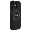 BMW BMHMP16S23SROK iPhone 16 6.1" czarny/black hardcase M Silicone Printed Ring MagSafe
