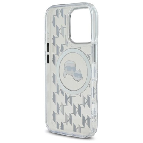 Karl Lagerfeld KLHMP16LHMCKMHT iPhone 16 Pro 6.3" przezroczysty/transparent IML Monogram Karl&Choupette Head MagSafe
