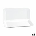 Półmisek Kuchenny Quid Basic Prostokątny Ceramika Biały (35,8 x 21 cm) (6 Sztuk)