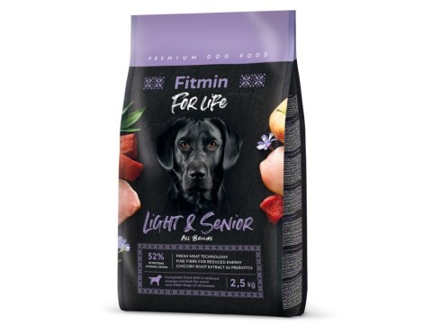 FITMIN Dog For Life Light & Senior - Karma sucha dla psów - 2,5kg