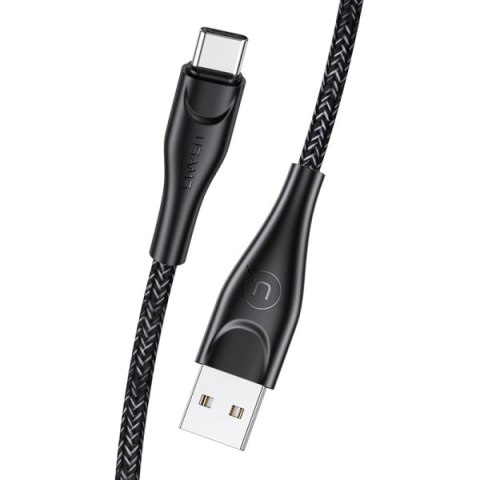 USAMS Kabel pleciony U41 USB-C 3m 2A czarny/black SJ398USB01 (US-SJ398) Fast Charge