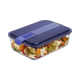 Hermetyczne pudełko na lunch Luminarc Easy Box Niebieski Szkło (6 Sztuk) (1,97 l)