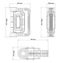 MACLEAN LAMPA ROBOCZA WARSZTATOWA LED COB 300 LM, 3 TRYBY ŚWIECENIA, ZASILANIE 4XAA, TEMP. BARW.6500K MCE439