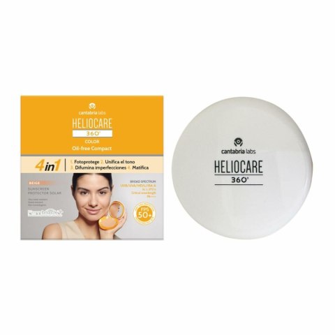 Ochrona przeciwsłoneczna z kolorem Heliocare 360 Compact Oil-Free Beżowy SPF 50+ 10 g