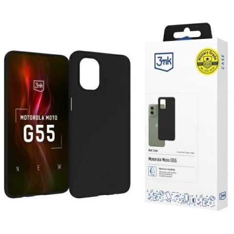 3MK Matt Case Motorola Moto G55 5G czarny/black