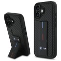 BMW BMHCP16SGSPCCK iPhone 16 6.1" czarny/black hardcase M Grip Stand Smooth and Carbon