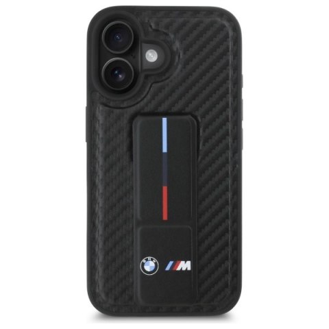 BMW BMHCP16SGSPCCK iPhone 166.1" czarny/black hardcase M Grip Stand Smooth and Carbon