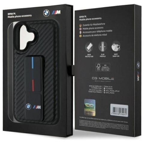 BMW BMHCP16SGSPCCK iPhone 166.1" czarny/black hardcase M Grip Stand Smooth and Carbon