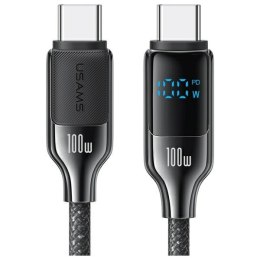 USAMS Kabel USB-C na USB-C 100W 1,2m Digital Display Zinc Alloy Fast Charging Data Cable HX Series SJ742USB01 (US-SJ742)