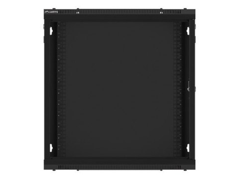 Szafa instalacyjna wisząca 19 12U 600X450mm czarna (drzwi szklane)