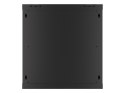 Szafa instalacyjna wisząca 19 12U 600X450mm czarna (drzwi szklane)