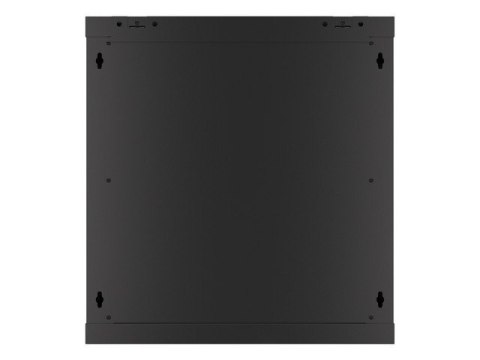 Szafa instalacyjna wisząca 19 12U 600X450mm czarna (drzwi szklane)