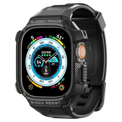 Spigen Rugged Armor Pro Apple WatchUltra 49mm czarny/black ACS05460