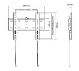 Uchwyt ścienny do telewizora (stały), 23 cale -42 cale, (30 kg)