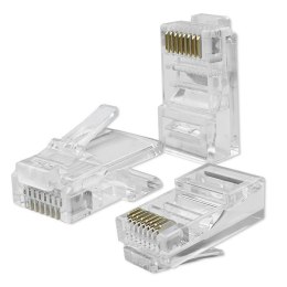 Wtyk przelotowy złącze RJ45 | CAT6 | UTP | Pass Through | Pozłacane styki | 100 sztuk