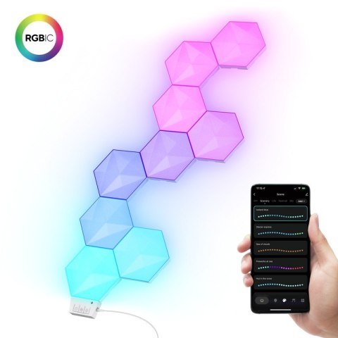 Panele dodatkowe GXT903 VYBZ LED HEXAGON 3 sztuki