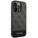Guess GUHCP14XG4GLGR iPhone 14 Pro Max6,7" szary/grey hard case 4G Stripe Collection