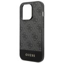 Guess GUHCP14XG4GLGR iPhone 14 Pro Max6,7" szary/grey hard case 4G Stripe Collection