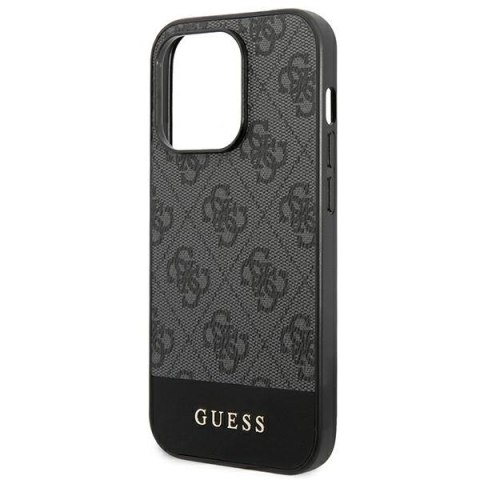 Guess GUHCP14XG4GLGR iPhone 14 Pro Max6,7" szary/grey hard case 4G Stripe Collection