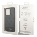 Guess GUHCP14XG4GLGR iPhone 14 Pro Max6,7" szary/grey hard case 4G Stripe Collection
