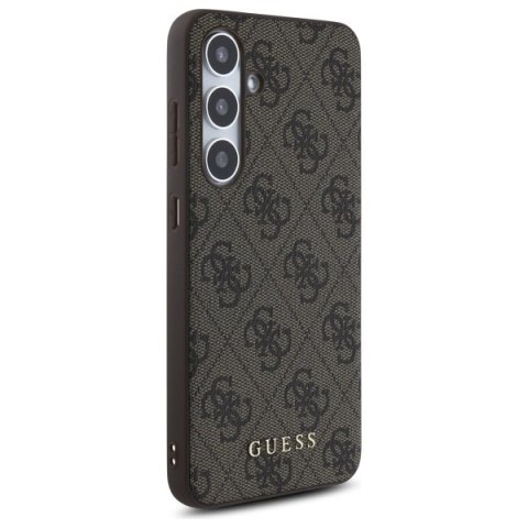 Guess GUHCS24FEG4GFBR S24 FE S721 brązowy/brown hardcase 4G Metal Gold Logo