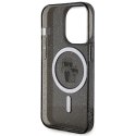 Karl Lagerfeld KLHMP15LHGKCNOK iPhone 15 Pro 6.1" czarny/black hardcase Karl&Choupette Glitter MagSafe