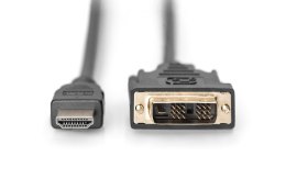 Kabel Assmann AK-330300-020-S (HDMI M - DVI-D M; 2m; kolor czarny)