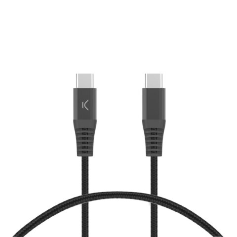 Kabel USB-C na USB-C KSIX Czarny