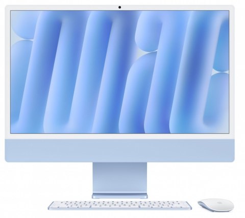 IMac 24 cale: M4 10/10, 16GB, 256GB SSD - Niebieski