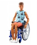 Lalka Barbie Fashionistas Ken na wózku inwalidzkim