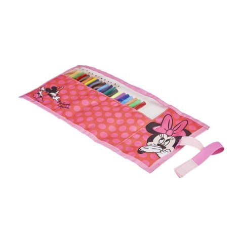 Etui szkolne z akcesoriami Minnie Mouse Różowy (22 pcs)