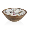 Miska do Sałatki Versa Kvety Porcelana Drewno mango 30 x 10 x 30 cm