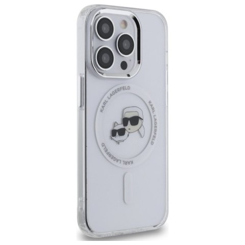 Karl Lagerfeld KLHMP14XHLSKCH iPhone 14 Pro Max 6.7" biały/white hardcase IML Metal Karl&Choupette Head MagSafe