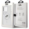 Karl Lagerfeld KLHMP14XHLSKCH iPhone 14 Pro Max 6.7" biały/white hardcase IML Metal Karl&Choupette Head MagSafe