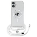 Karl Lagerfeld KLHMP16SHCCHNT iPhone 16 6.1" hardcase transparent IML Choupette Head & Cord Magsafe