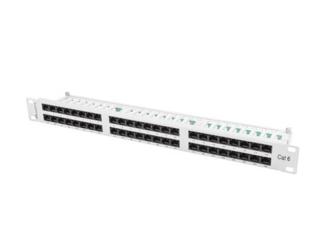 Patch Panel 48 Port 1U Kat.6 szary