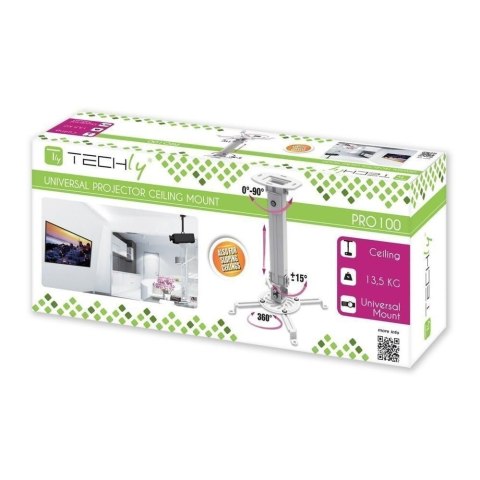 Ramię sufitowe do projektora 55-90cm 13,5kg srebrny