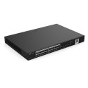 REYEE SWITCH ZARZĄDZALNY 24 PORTY 1GBIT + 4 PORTY UPLINK SFP 1GBIT | 24 PORTY POE/POE+ (370W MAX) | L2 | RACK