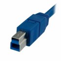 Kabel USB A na USB B Startech USB3SAB1M Niebieski