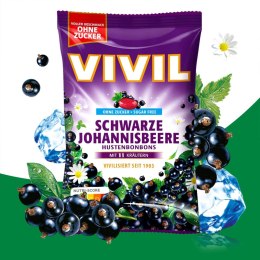 Vivil Schwarze Johannisbeere Cukierki bez Cukru 120 g